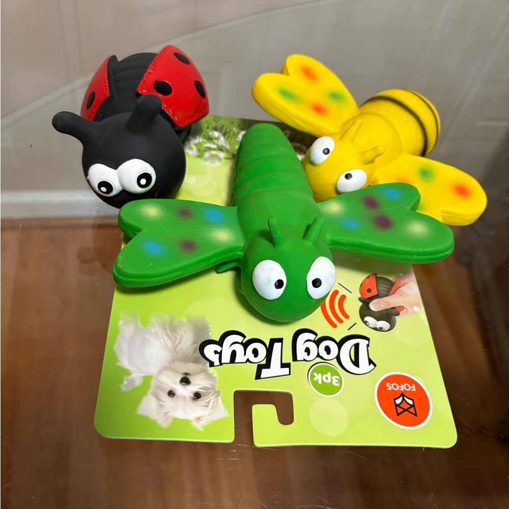 - Fofos  Set Of  Squeeze Me Toys ~ Squeaky Dog  Toys